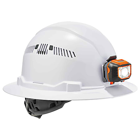 Ergodyne Skullerz 8973LED Class C Full Brim Hard Hat, White