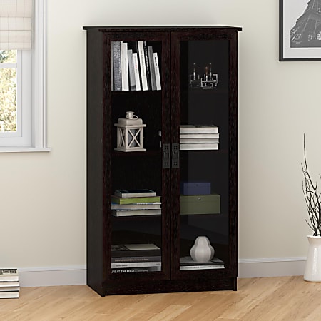 Quinton Point 4 Shelf Bookcase, Altra Bookcase With Doors White