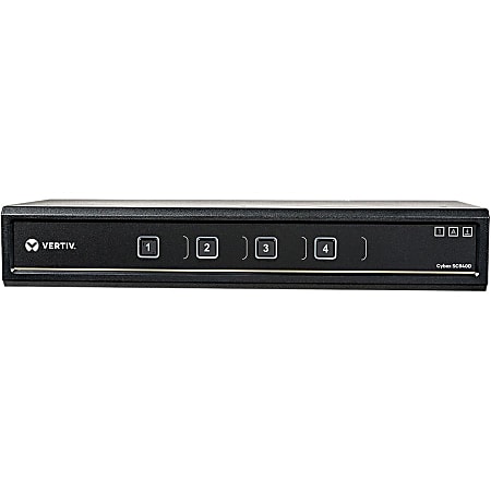 Avocent Vertiv Cybex SC900 Secure Desktop KVM| 4 Port Dual-Head| DisplayPort| TAA - 4K UHD | NIAP PP 3.0 Compliant | Audio/USB | Secure Isolated Channels | 3-Year Full Coverage Factory Warranty - Optional Extended Warranty Available