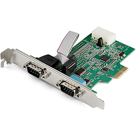 StarTech.com 2-port PCI Express RS232 Serial Adapter Card - PCIe to Dual Serial DB9 RS-232 Controller - PEX2S953