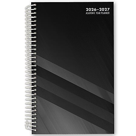 2026-2027 ELAN Publishing Weekly/Monthly Academic Year Student Planner, 5” x 8", Black, August To July, Total Qty 1