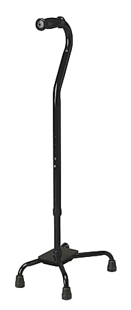 Medline Guardian Bariatric Quad Cane, Small Base, Black