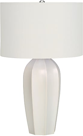 Monarch Specialties Caitlin Table Lamp, 27"H, Cream Base/Ivory Shade