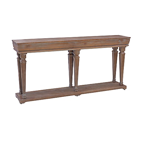 Powell Crombie Console Table, 34-1/2"H x 72"W x 13-4/5"D, Weathered Driftwood