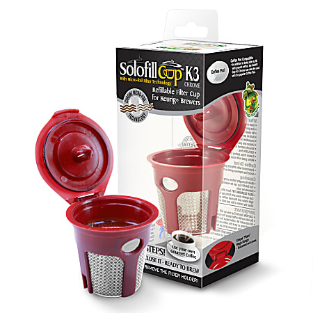 Solofill Cup K3-Chrome Refillable Filter Cup