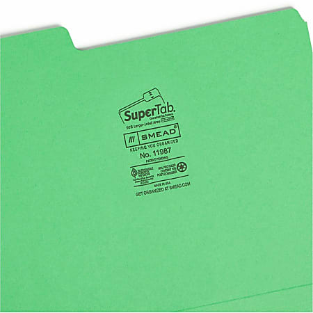 Smead SuperTab File Folders Letter Size 13 Cut Assorted Colors Box Of ...
