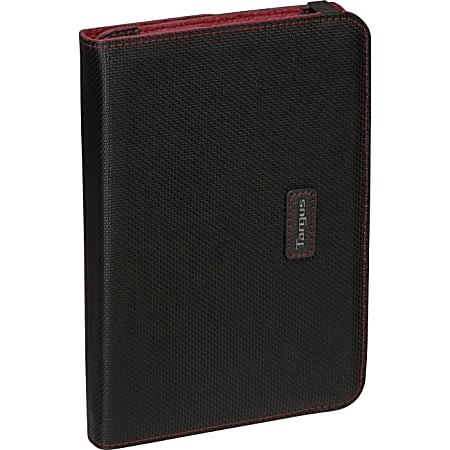 Targus Truss THZ052US Carrying Case (Book Fold) for Tablet PC - Black, Red
