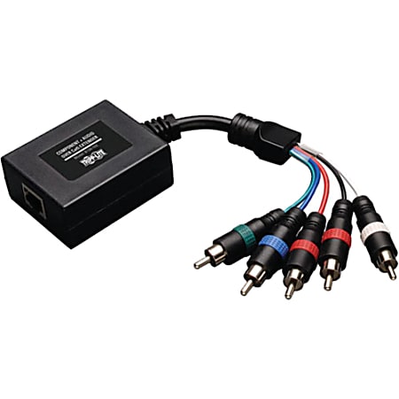Tripp Lite Component Video with Stereo Audio Over Cat5/Cat6 Remote Extender - 1 Input Device - 1 Output Device - 500 ft Range - 1 x Network (RJ-45)