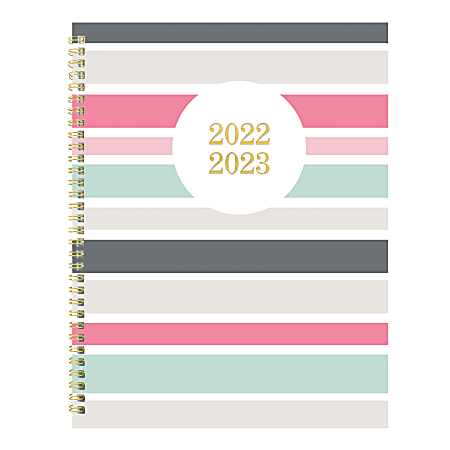 Blueline® 14-Month Monthly Academic Planner, 11” x 8-1/2”, Geo Stripes, July 2022 To August 2023, CA714PI.03