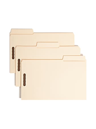 Smead® SuperTab® Manila Fastener Folder, Legal Size, Box of 50