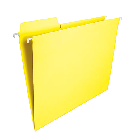 Smead® FasTab® Hanging File Folders, Letter Size, Yellow, Box Of 20