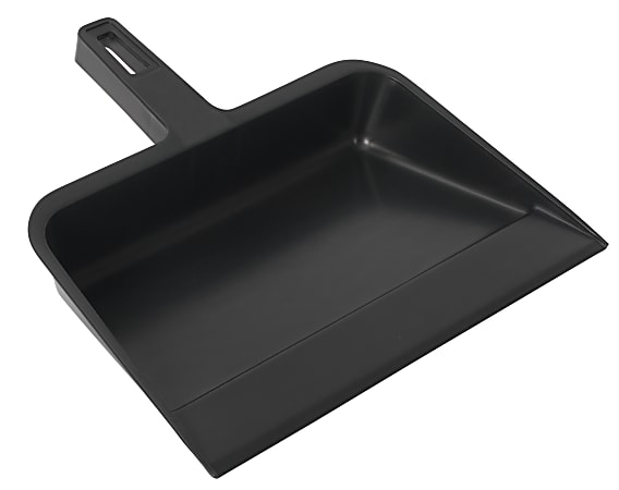 Continental Industrial Dust Pan, 12 1/4", Black