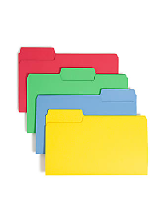 Smead® SuperTab® File Folders, Legal Size, Assorted Colors, Box Of 100