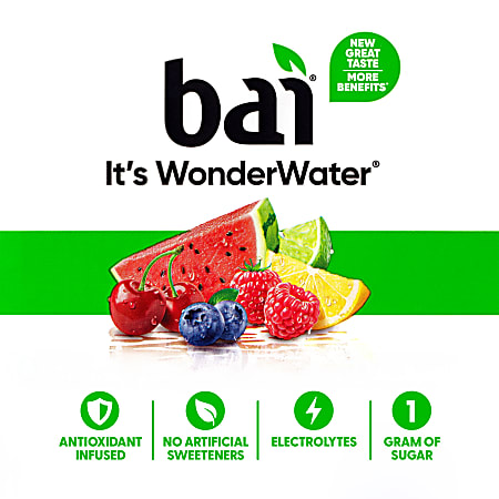 Bai Antioxidant Infused Beverage, Kula Watermelon - 12 pack, 18 fl oz bottles