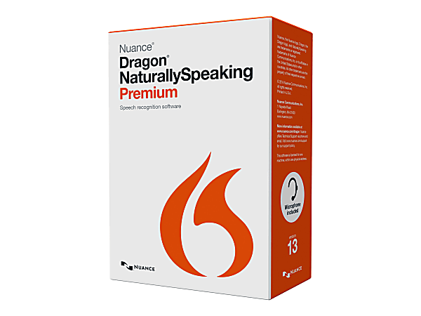 Dragon NaturallySpeaking Premium - (v. 13) - box pack - 1 user - DVD - Mailer, without headset - Win - English - United States