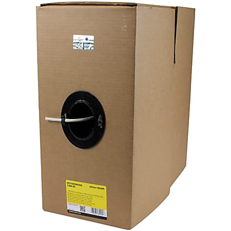 StarTech.com Bulk Cat 6 Ethernet Cable - 1000 ft. - Solid - CMP/FT6 Plenum Fire Rating - ETL Verified - Gray - TAA Compliant - 1000 ft. Gray UTP Cat6 cable for 10 Gigabit networks - High-quality copper conductors