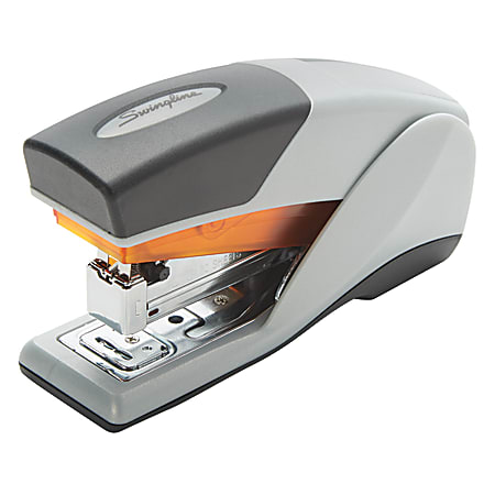 Swingline® Optima® 25 Compact Reduced Effort Stapler, Gray/Orange