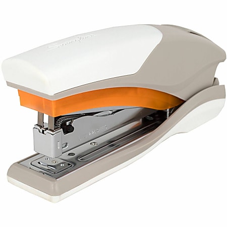 Swingline® Optima® 25 Reduced Effort Stapler, 25 Sheets Capacity, Orange/Gray