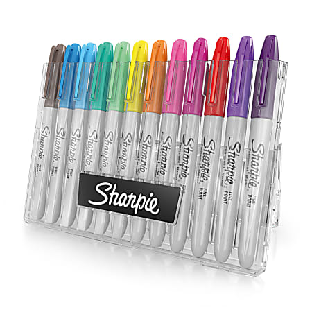 Sharpie Permanent Markers, Fine Point, Assorted Colors, 12 Count in Pouch 