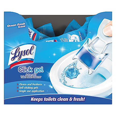 Lysol® Brand Click Gel™ Automatic Toilet Bowl Cleaner, Ocean Fresh Scent, 0.17 Oz Bottle, Case Of 18