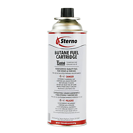 Sterno Butane Fuel Cartridge, 8 Oz