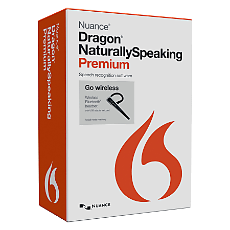 Nuance Dragon NaturallySpeaking v.13.0 Premium Wireless Edition With Bluetooth Headset - 1 User