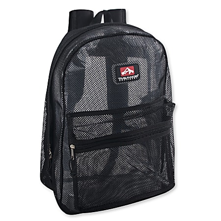 Trailmaker Mesh Backpacks Black Set Of 24 Backpacks - Office Depot