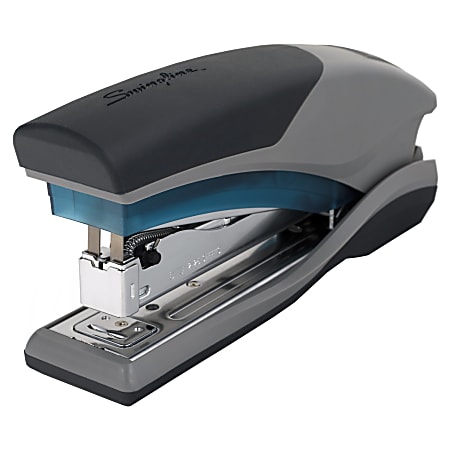 Swingline® Optima® 25 Reduced Effort Stapler, 25 Sheets Capacity, Blue/Gray