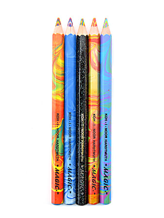 Koh-I-Noor Magic FX Pencils, Assorted Colors, 5 Pencils Per Set, Pack Of 2 Sets