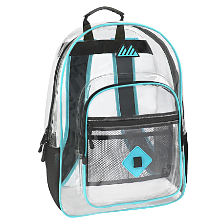 Trailmaker Clear Backpack, Turquoise Trim