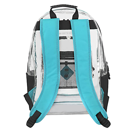 Trailmaker Clear Backpack Turquoise Trim Office Depot