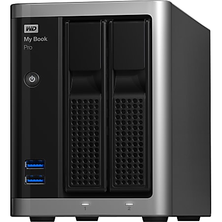 WD 16TB My Book Pro Desktop RAID External Hard Drive USB 3.0 Thunderbolt 2 - 2x HDD Supported - 16 TB Supported HDD Capacity - WDBDTB0160JSLNESN
