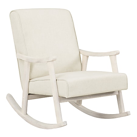 Office Star™ Gainsborough Rocker, Linen/Brushed Brown