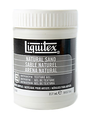 Liquitex Acrylic Texture Gel Mediums, 8 Oz, Natural Sand, Pack Of 2