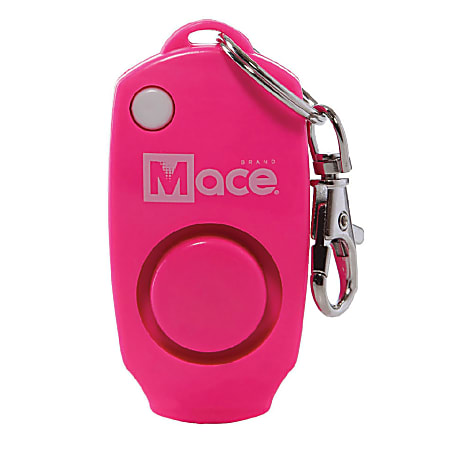 Mace® Brand Plastic Personal Alarm Key Chain, 1/2" x 1” x 2”, Neon Pink