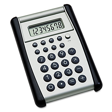 SKILCRAFT Flip-Up Calculator, Black/Silver (AbilityOne 7420-01-484-4559)