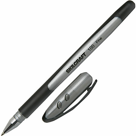 12 Skilcraft U.S Government Retractable Ballpoint Pen Fine Point Black Ink 