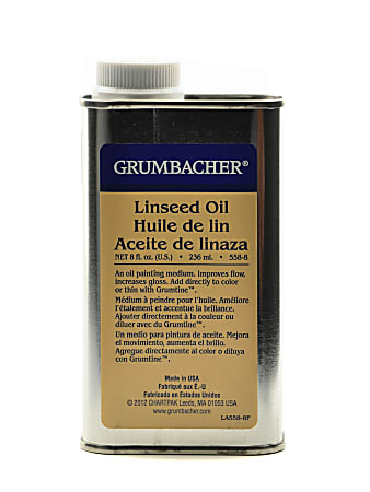 Grumbacher Linseed Oil, 8 Oz, Pack Of 2