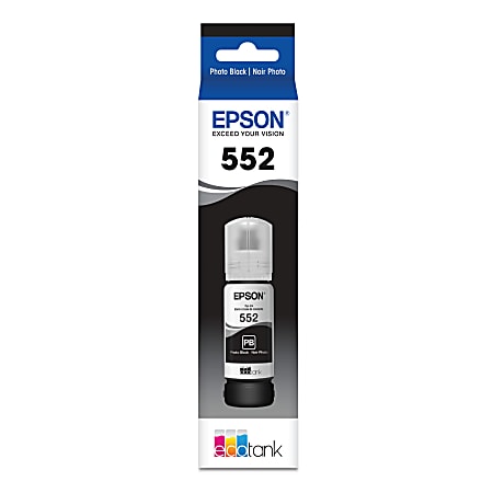 Epson® 552 Claria® ET Premium Photo Black High-Yield Ink Bottle, T552120-S