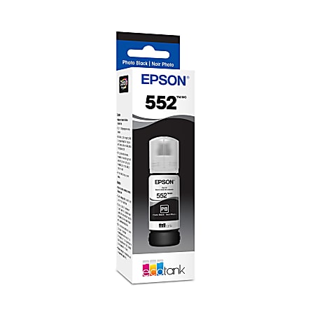 Epson® 552 Claria® ET Premium High-Yield Photo Black Ink Bottle, T552120-S