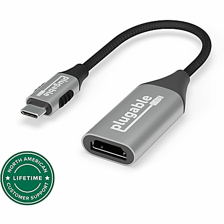 Plugable USB C to HDMI Adapter, 8K 60Hz or 4K 144Hz, USB4 / Thunderbolt to HDMI Adapter, USBCHDMI8K