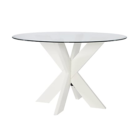 Powell Avaloni X Base Dining Table, 30"H x