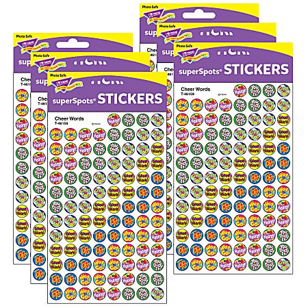 Trend SuperSpots Stickers, Cheer Words, 800 Stickers Per
