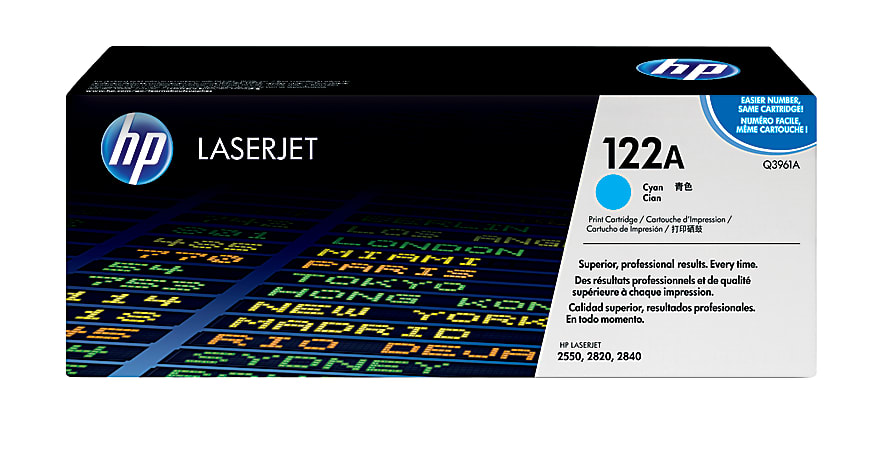 HP 122A Cyan Toner Cartridge, Q3961A