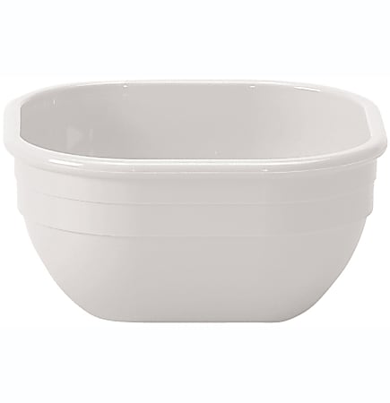 Cambro Camwear® Dinnerware Bowls, Square, White, Pack Of