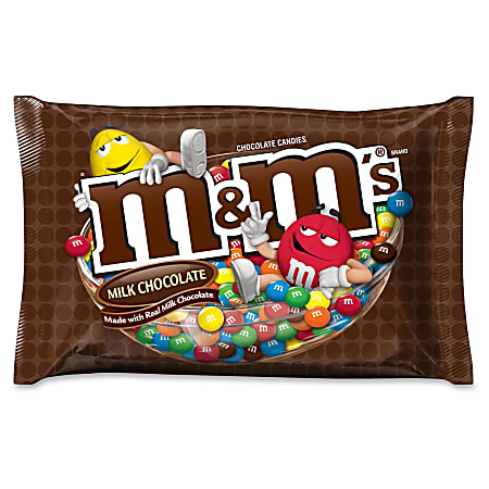 M&M's Plain Milk Chocolate Candies - Milk Chocolate - Resealable Zipper - 1.20 lb - 1 / Bag