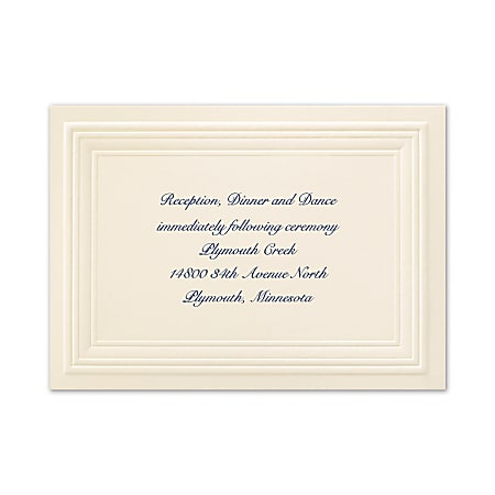 Custom Premium Wedding & Event Reception Cards, 4-7/8"