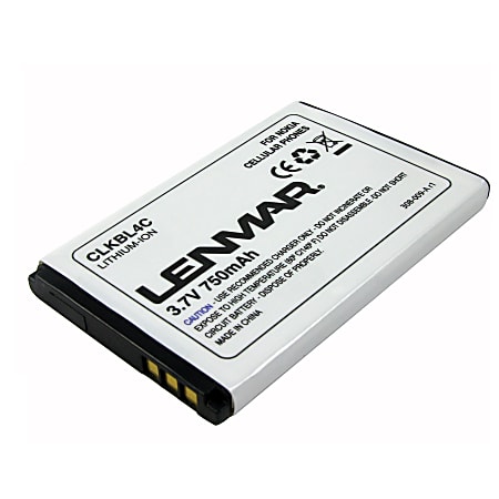 Lenmar® CLKBL4C Lithium-Ion Cellular Phone Battery, 3.7 Volts, 750 mAh Capacity