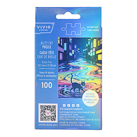 Vivid by Brea Reese 100 Piece Mini Puzzle Black Alley Cat 5 x 7 Total ...