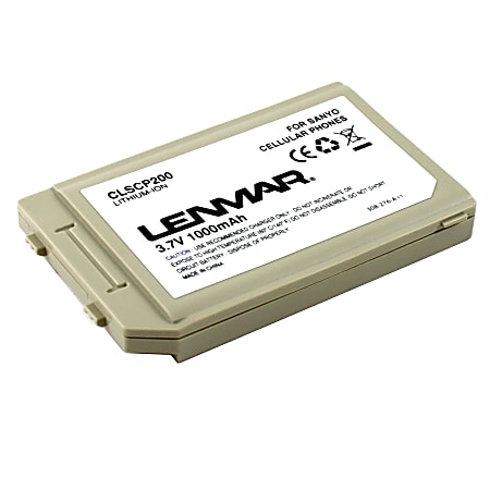 Lenmar® CLSCP200 Lithium-Ion Cellular Phone Battery, 3.6 Volts, 1000 mAh Capacity